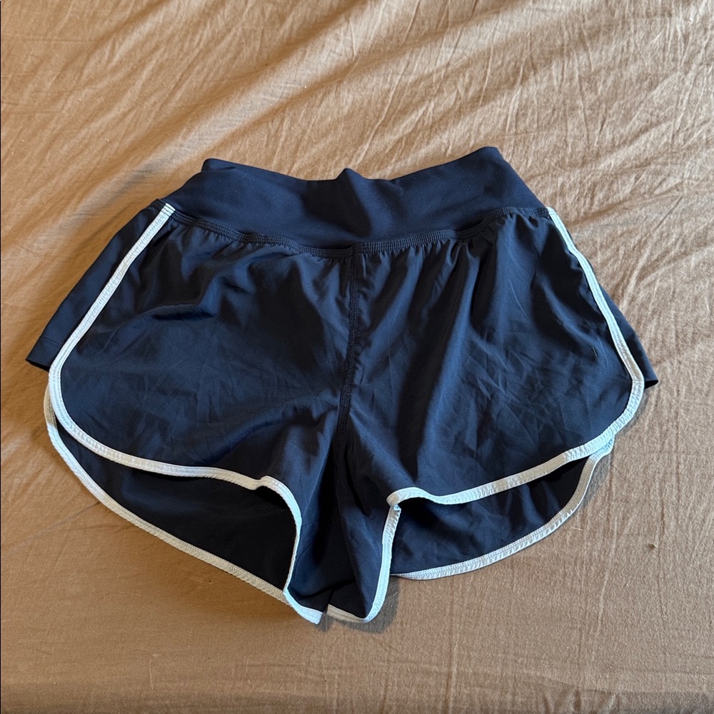Navy Blue Hollister Gilly Hicks Shorts with Light Blue Trim